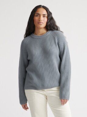 Mongolian Cashmere Fisherman Crewneck Sweater
